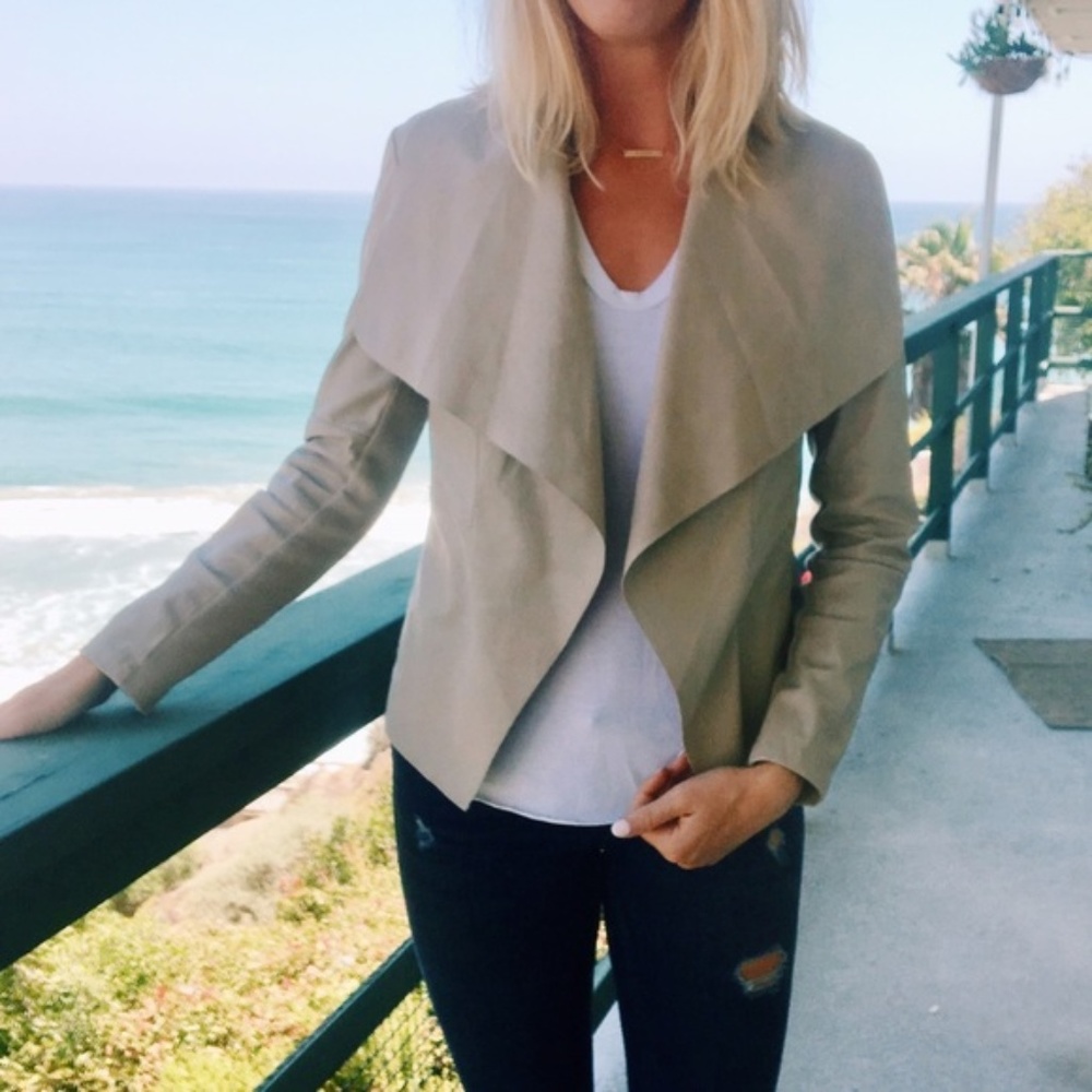 Tan suede/leather jacket